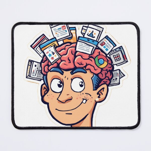 Item preview, The Human Browser: Digital Overload Sticker designed and sold by armandesign12.