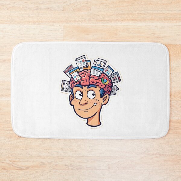 Item preview, The Human Browser: Digital Overload Sticker designed and sold by armandesign12.