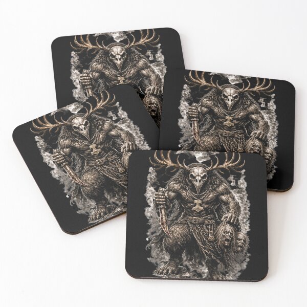 Item preview, SVT Horned Death God – Dark Norse Pagan Warrior Art designed and sold by SEVERTREND APPAREL .