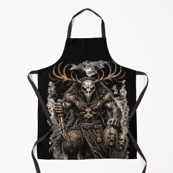 Item preview, SVT Horned Death God – Dark Norse Pagan Warrior Art designed and sold by SEVERTREND APPAREL .