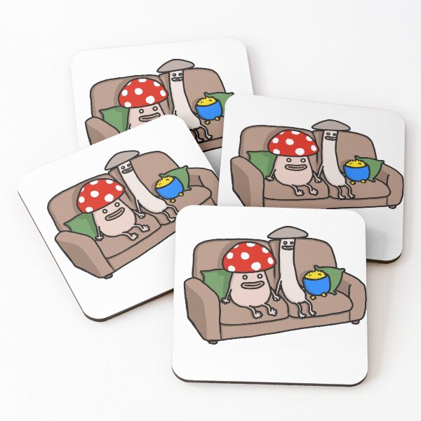 Item preview, Cozy movie night mushrooms designed and sold by squigglypaw.