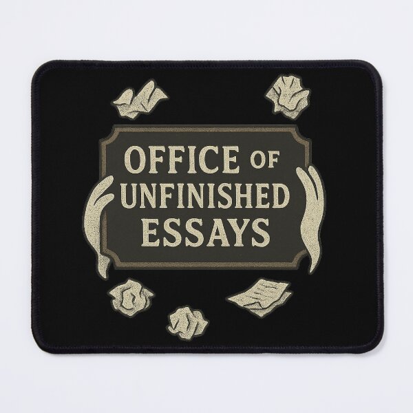 Item preview, Office of Unfinished Essays – Gothic Dark Academia Humor designed and sold by Mouraludia.
