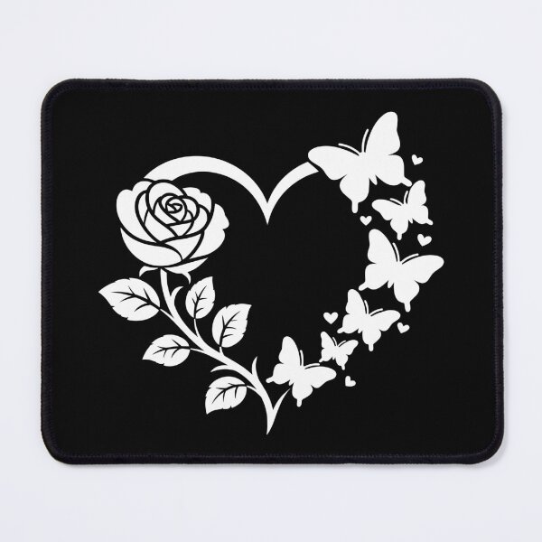 Item preview, Rose Heart with Butterflies designed and sold by theartfulaspie.