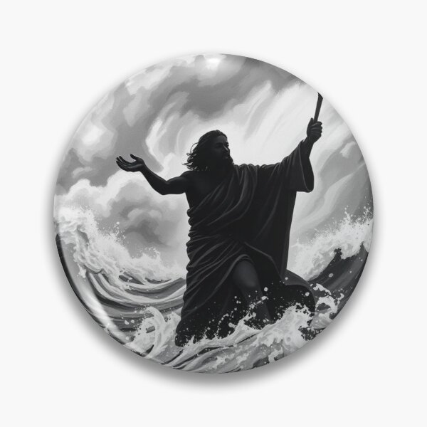 Item preview, Poseidon Greek God of the Sea Silhouette Art - Dramatic Stormy Ocean Trident Illustration designed and sold by EllDAV777.