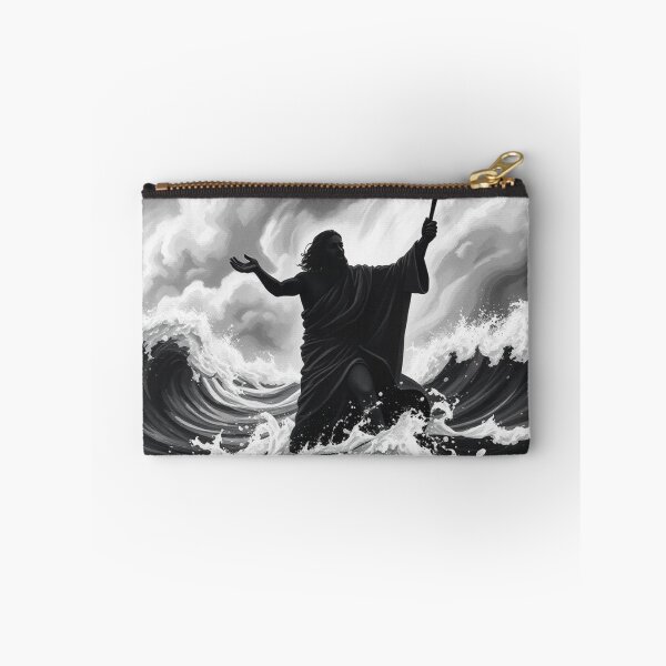 Item preview, Poseidon Greek God of the Sea Silhouette Art - Dramatic Stormy Ocean Trident Illustration designed and sold by EllDAV777.