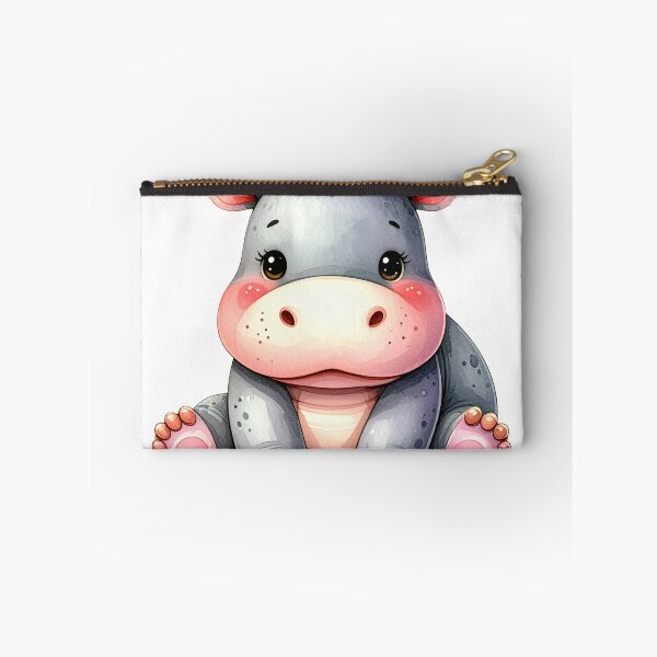 Item preview, Cute Baby Hippo Watercolor Illustration With Rosy Cheeks designed and sold by takeng07.