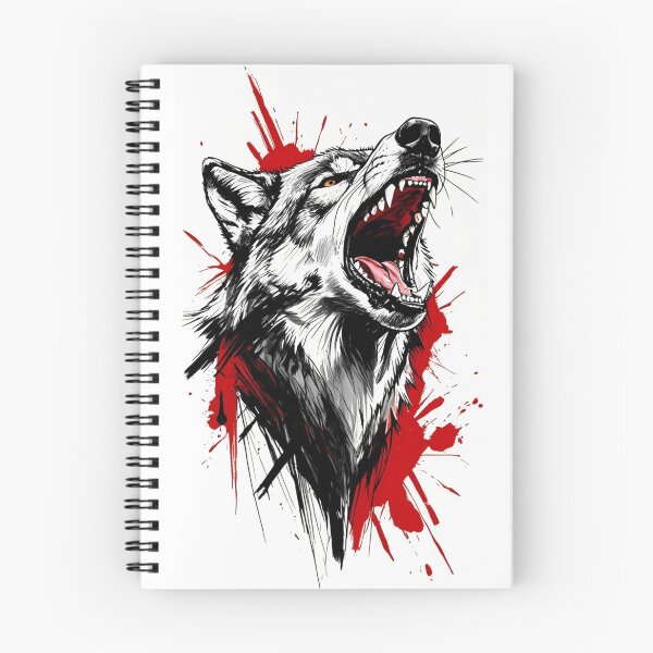 Item preview, Savage Wolf – Fierce Roaring Wolf Blood Splash Art designed and sold by Quoteink.