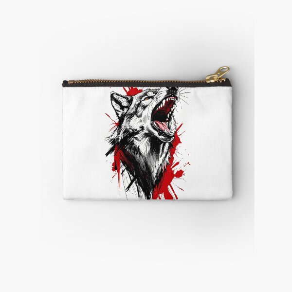 Item preview, Savage Wolf – Fierce Roaring Wolf Blood Splash Art designed and sold by Quoteink.
