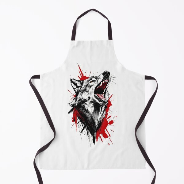Item preview, Savage Wolf – Fierce Roaring Wolf Blood Splash Art designed and sold by Quoteink.