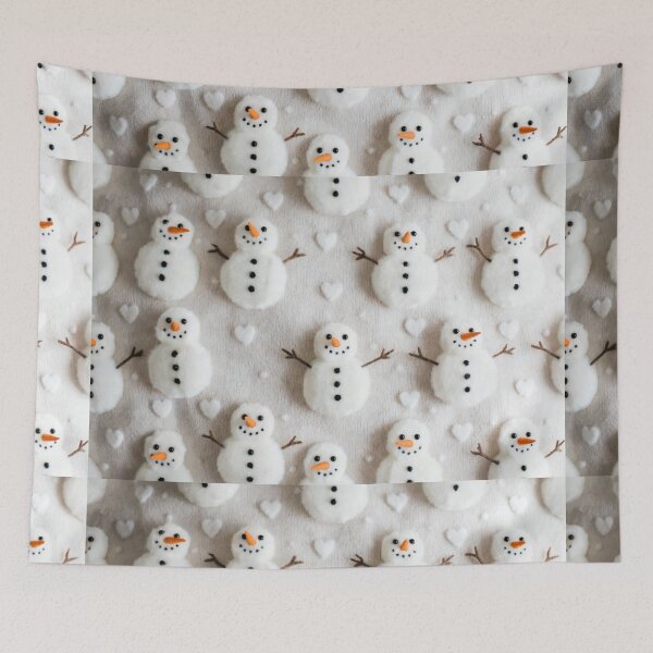 Item preview, Cute Snowman Winter Pattern designed and sold by SassyArtistry.