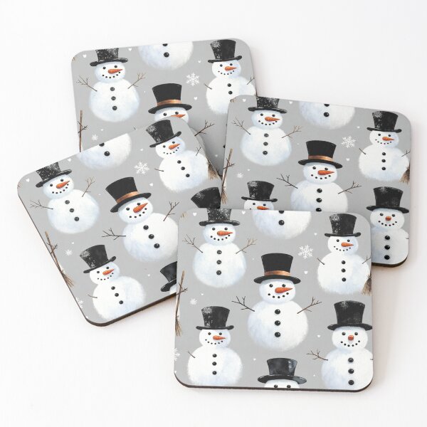 Item preview, Cute Snowmen With Top Hats designed and sold by SassyArtistry.