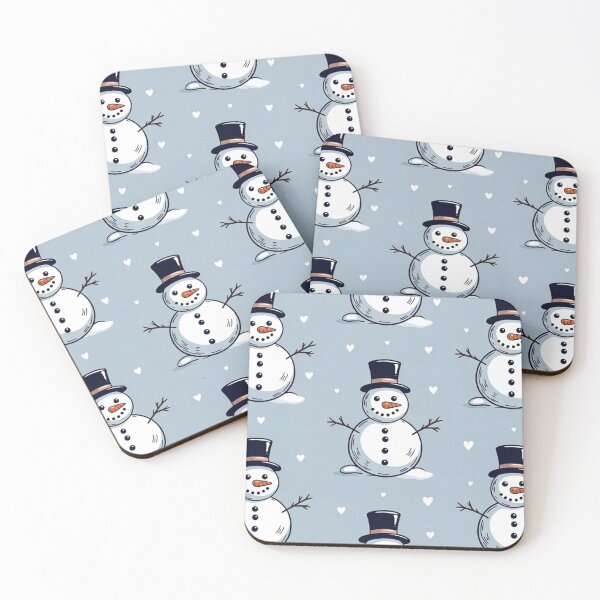 Item preview, Cute Snowman Pattern With Hearts designed and sold by SassyArtistry.