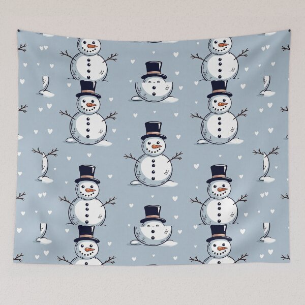 Item preview, Cute Snowman Pattern With Hearts designed and sold by SassyArtistry.