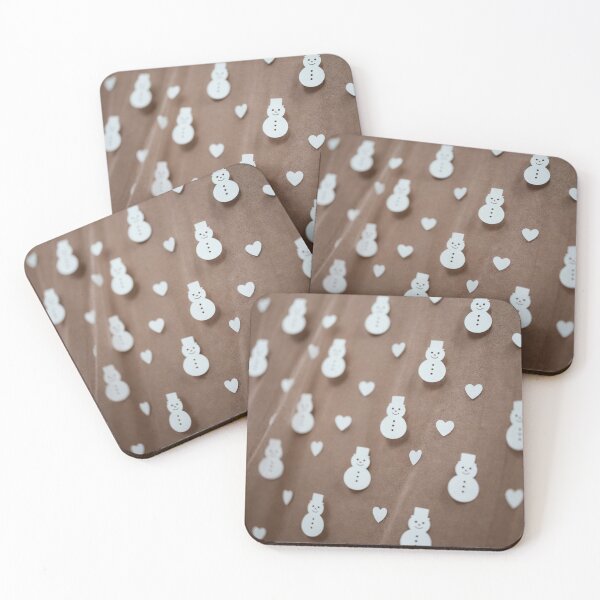 Item preview, Cute Snowman Pattern With Hearts designed and sold by SassyArtistry.