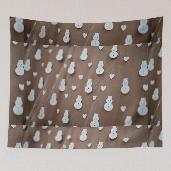 Item preview, Cute Snowman Pattern With Hearts designed and sold by SassyArtistry.