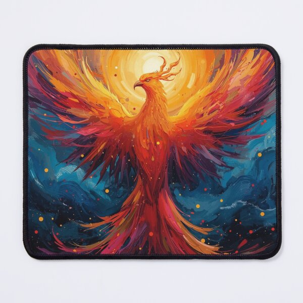 Item preview, Rising Phoenix Fire Bird Illustration Symbol of Rebirth and Power designed and sold by Vvmd.