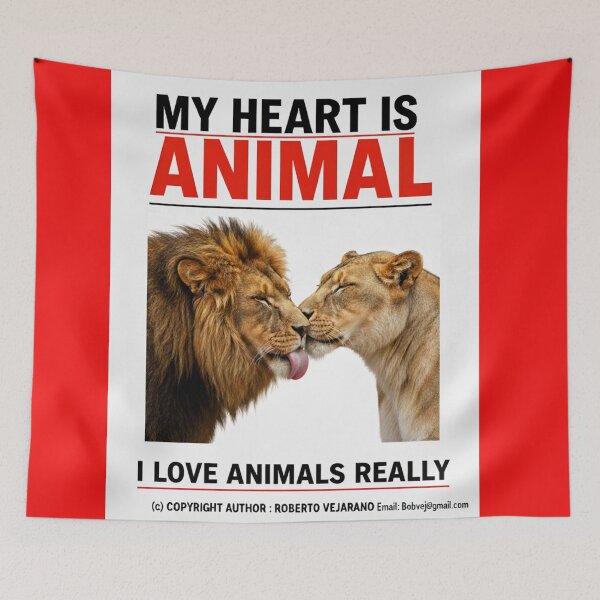 Item preview, KISS LIONS ZOOMAGICPUZZLE, 8K designed and sold by ANIMALS IN LOVE - T- SHIRTS - Zoomagic Puzzle.