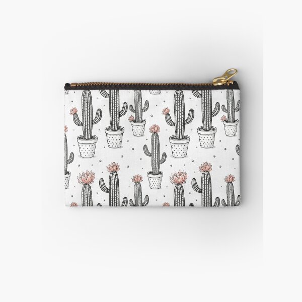 Item preview, Hand Drawn Cactus Seamless Pattern with Pink Flowers, Boho Desert Illustration designed and sold by KlarkiteTees.