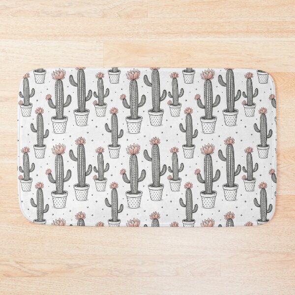 Item preview, Hand Drawn Cactus Seamless Pattern with Pink Flowers, Boho Desert Illustration designed and sold by KlarkiteTees.