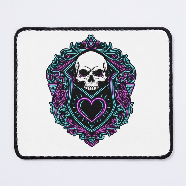 Item preview, Gothic Synthwave Skull Heart | Retro 80s Vaporwave Emblem designed and sold by Raj-Designs.