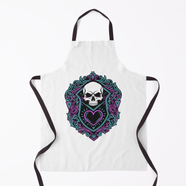 Item preview, Gothic Synthwave Skull Heart | Retro 80s Vaporwave Emblem designed and sold by Raj-Designs.