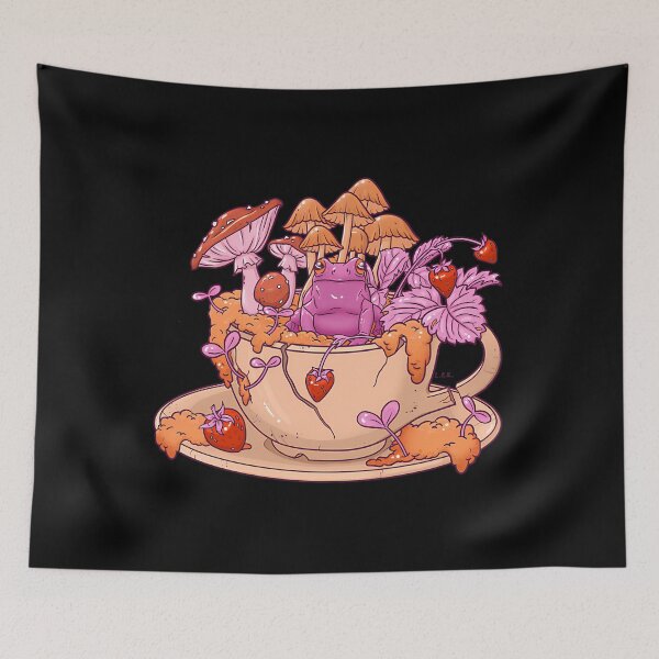Item preview, Sapphic Frog in a Toadstool Teacup designed and sold by ezeomabrenkeb.