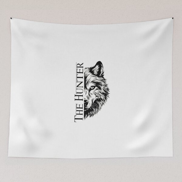 Item preview, The Hunter – Bold Wolf Illustration Tribal Style designed and sold by Quoteink.