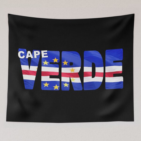 Item preview, CAPE VERDE - Flag Flying in Wind cut to Letters Souvenir Sticker Shirt designed and sold by Adam Gormley.