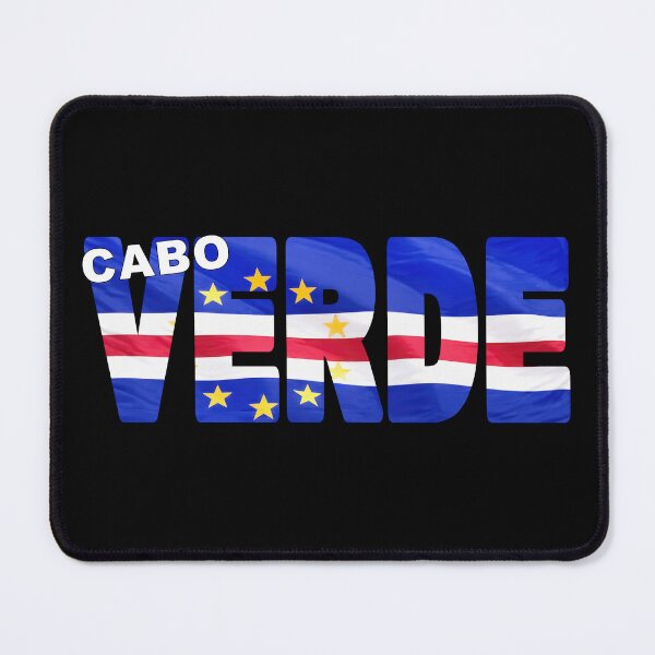 Item preview, CABO VERDE - Flag Flying in Wind cut to Letters Souvenir Sticker Shirt designed and sold by Adam Gormley.