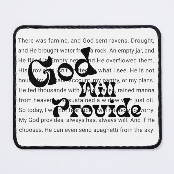 Item preview, God Will Provide Christian Faith Typography Art designed and sold by FaithFancies.