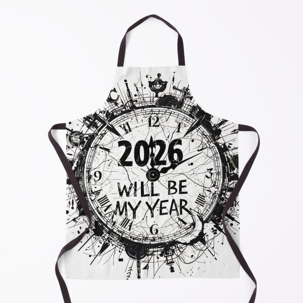 Item preview, 2026 Will Be My Year Motivational Clock Typography Artwork designed and sold by Vvmd.