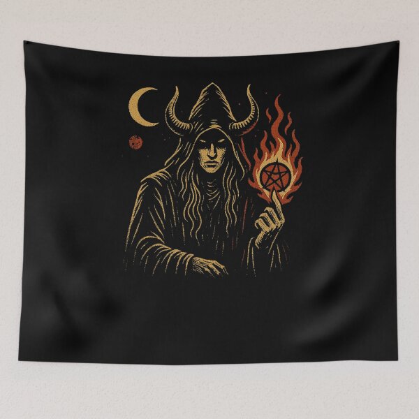 Item preview, SVT Horned Witch Familiar – Midnight Familiars Pagan Witchcraft Art designed and sold by SEVERTREND APPAREL .