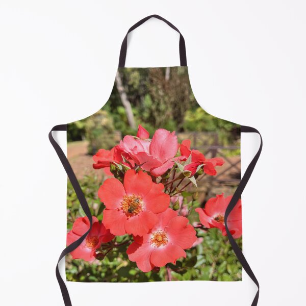 Item preview, Red Rose Flowers with Bee in Natural Garden designed and sold by Be Captured by Brittany Emma.