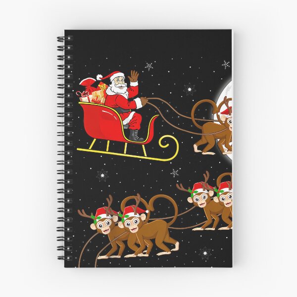 Item preview, Monkey Santa Sleigh Flying Funny Magical Christmas designed and sold by broncosteam.