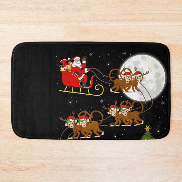 Item preview, Monkey Santa Sleigh Flying Funny Magical Christmas designed and sold by broncosteam.