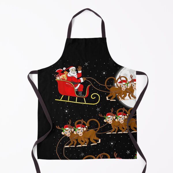 Item preview, Monkey Santa Sleigh Flying Funny Magical Christmas designed and sold by broncosteam.
