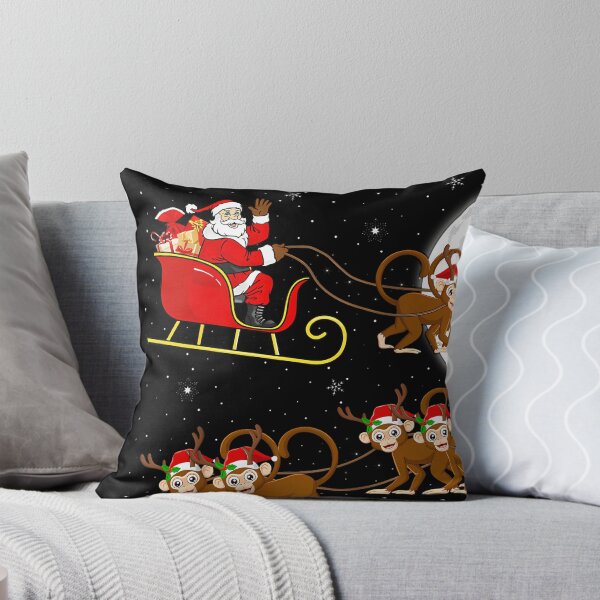 Item preview, Monkey Santa Sleigh Flying Funny Magical Christmas designed and sold by broncosteam.