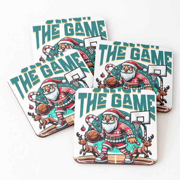 Item preview, Santa Claus Plays Basketball Christmas Xmas Boys Kids Teens designed and sold by raelinema9mar1.