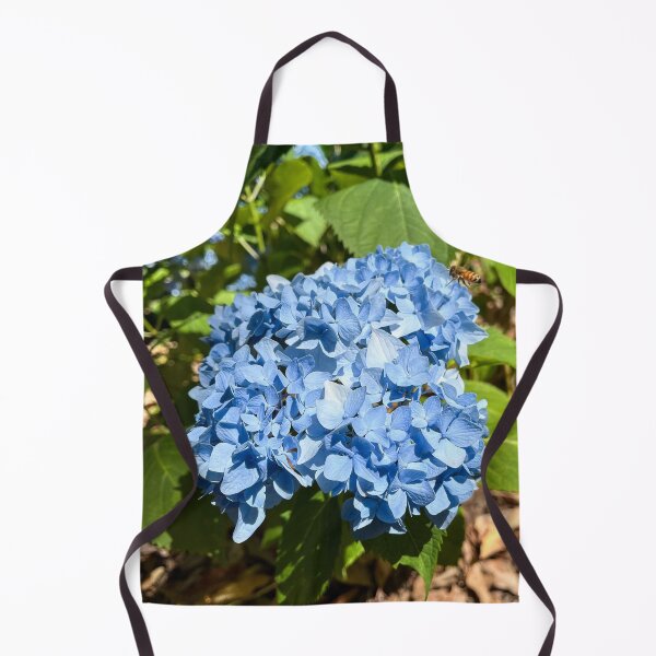Item preview, Blue Hydrangea Flower with Bee in Garden designed and sold by Be Captured by Brittany Emma.