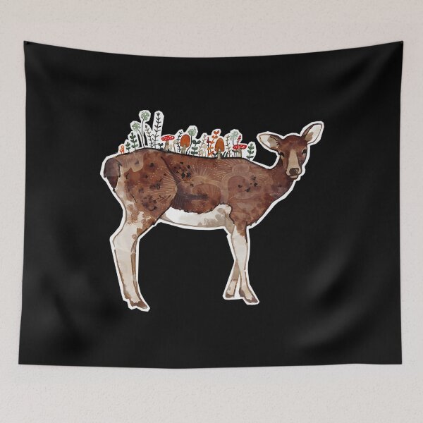 Item preview, Autumn Doe Woodland Animal Illustration designed and sold by ezeomabrenkeb.