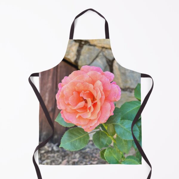 Item preview, Coral Peach Rose Bloom in Garden Setting designed and sold by Be Captured by Brittany Emma.