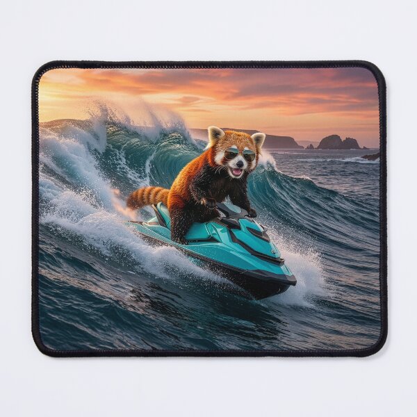 Item preview, Red Panda Motors Down a Wave designed and sold by Tridentulus.
