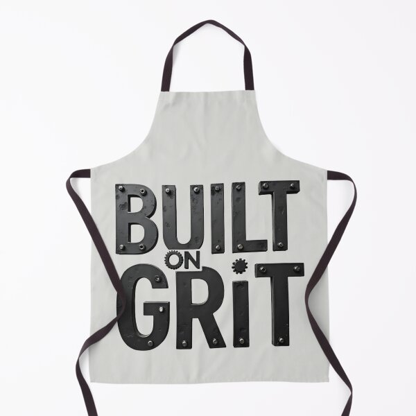 Item preview, Built On Grit Industrial 3D Typography Design - transparent background on grey designed and sold by Wear2Transform.