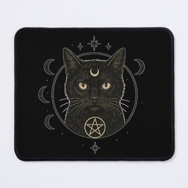 Item preview, SVT Midnight Familiar Black Cat | Lunar Witchcraft Pagan Familiar Art designed and sold by SEVERTREND APPAREL .