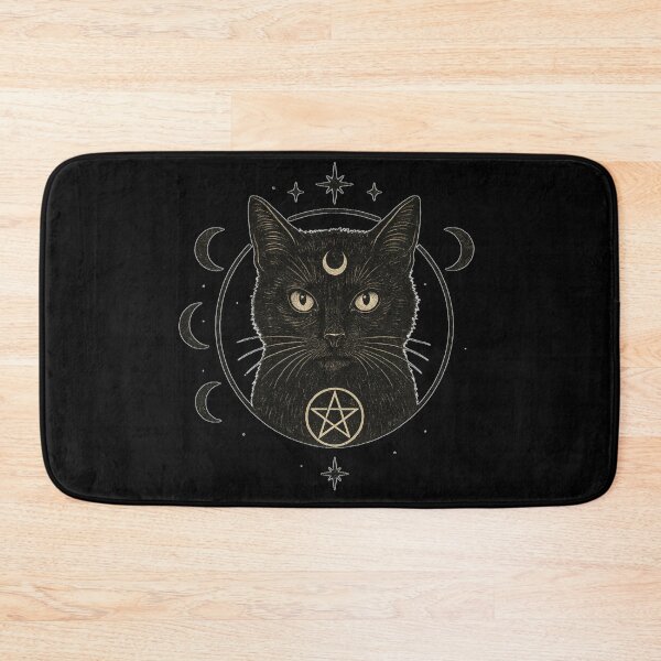Item preview, SVT Midnight Familiar Black Cat | Lunar Witchcraft Pagan Familiar Art designed and sold by SEVERTREND APPAREL .