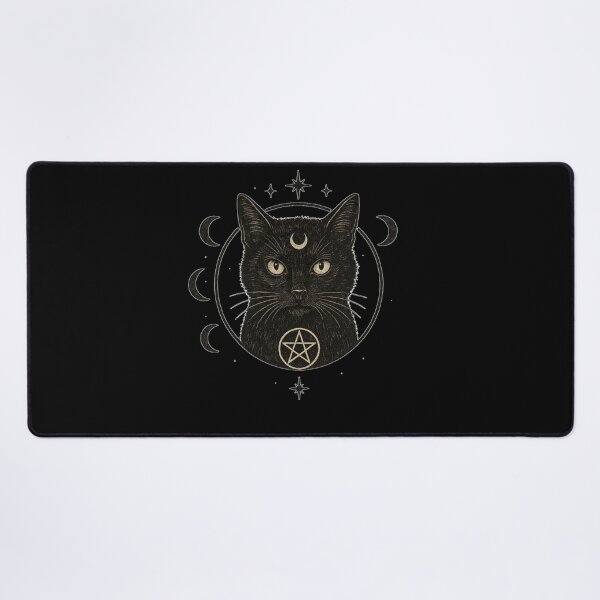 Item preview, SVT Midnight Familiar Black Cat | Lunar Witchcraft Pagan Familiar Art designed and sold by SEVERTREND APPAREL .