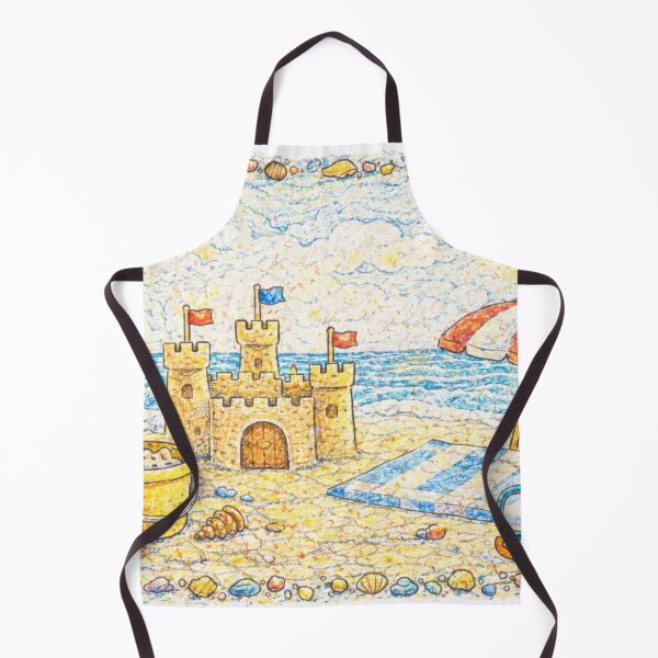 Item preview, Shell Framed Seaside Picnic - In Crayon designed and sold by thecrayawnbox-.