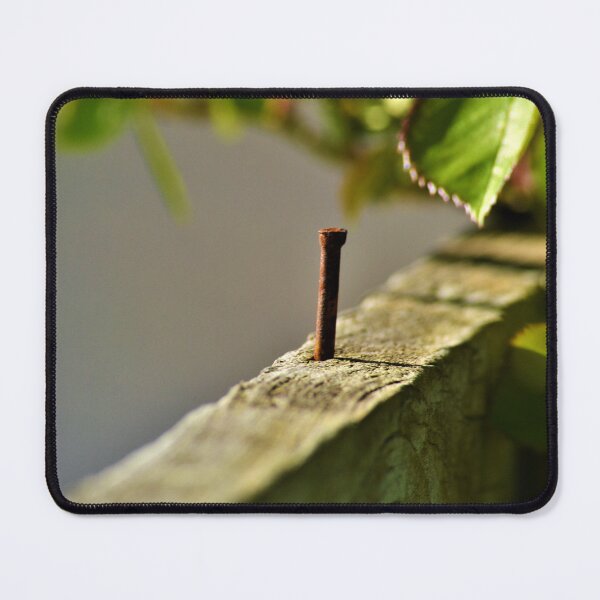 Item preview, Rusty Nail in Sunlit Wood – Minimalist Nature Photography designed and sold by BlueRidgeBazaar.