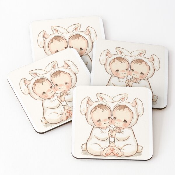 Item preview, Honey Bunny Twins ​Bunny Love Duo designed and sold by ZyVoAli.