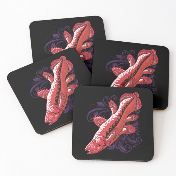 Item preview, Ancient Mariner Coelacanth - Crimson & Charcoal designed and sold by HexOne.